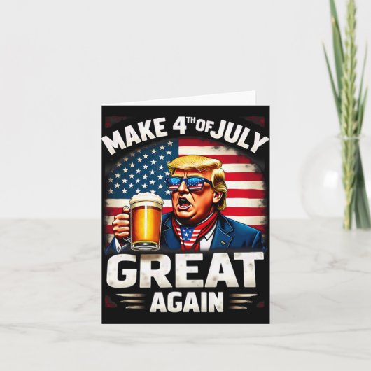 Maak 4 juli weer geweldig Trump-bier Drink Kaart (Voorkant)