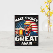 Maak 4 juli weer geweldig Trump-bier Drink Kaart (Gele Bloem)