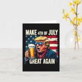 Maak 4 juli weer geweldig Trump-bier Drink Kaart (Gele Bloem)