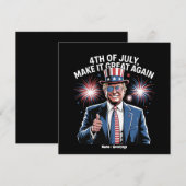 Maak 4 juli weer geweldig Trump Patriottisch Kaart (Voorkant / Achterkant)