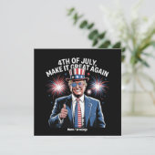 Maak 4 juli weer geweldig Trump Patriottisch Kaart (Staand voorkant)