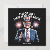 Maak 4 juli weer geweldig Trump Patriottisch Kaart (Voorkant)