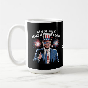 Maak 4 juli weer geweldig Trump Patriottisch Koffiemok
