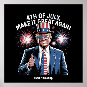 Maak 4 juli weer geweldig Trump Patriottisch Poster