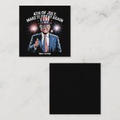 Maak 4 juli weer geweldig Trump Patriottisch Vierkante Visitekaartje (Voorkant / Achterkant)