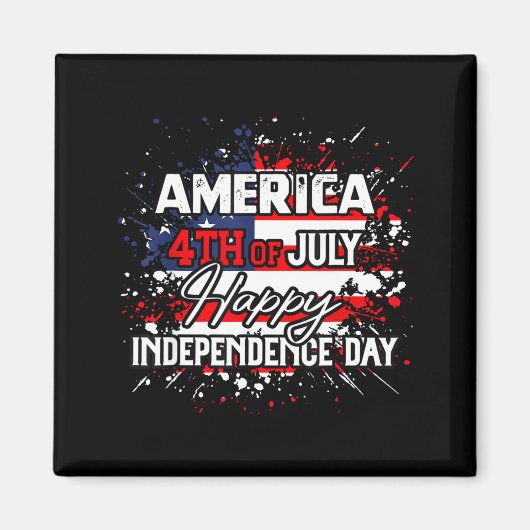 Maak 4 juli weer groot, gefeliciteerd 4 juli magneet (Voorkant)