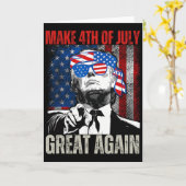 Maak 4 juli weer groot, grappig Trump Amerikaans Kaart (Gele Bloem)