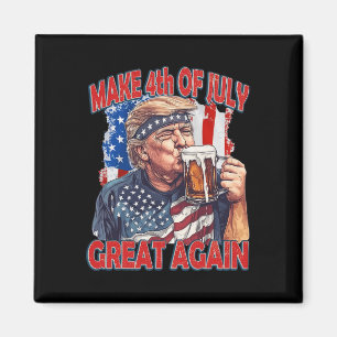 Maak 4 juli weer groot met Trump Amerikaanse vlag  Magneet