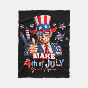 Maak 4 juli weer groot Patriottisch vuurwerk Doe Fleece Deken