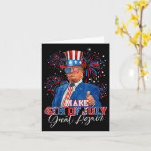 Maak 4 juli weer groot patriottisch vuurwerk kaart (Gele Bloem)