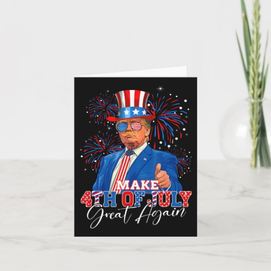 Maak 4 juli weer groot patriottisch vuurwerk kaart (Voorkant)