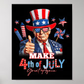 Maak 4 juli weer groot patriottisch vuurwerk poster (Voorkant)
