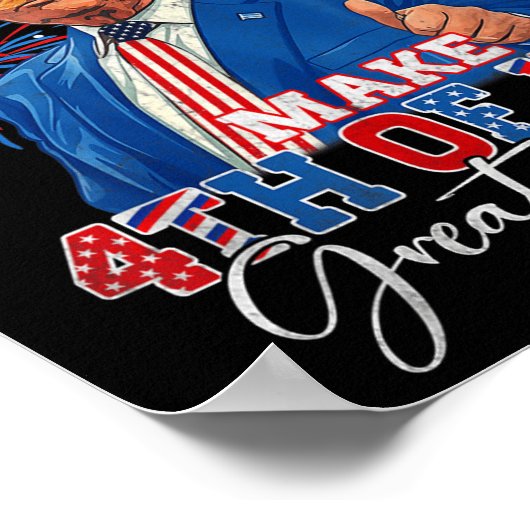 Maak 4 juli weer groot patriottisch vuurwerk poster (Hoek)