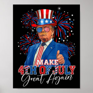 Maak 4 juli weer groot patriottisch vuurwerk poster