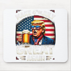Maak 4 juli weer groot Trump bier drinken 1 Muismat