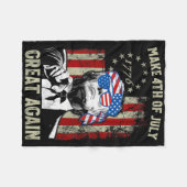 Maak 4 juli weer groot Trump Mannen Vrouwen Fleece Deken (Voorkant (Horizontaal))