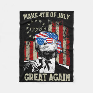 Maak 4 juli weer groot Trump Mannen Vrouwen  Fleece Deken