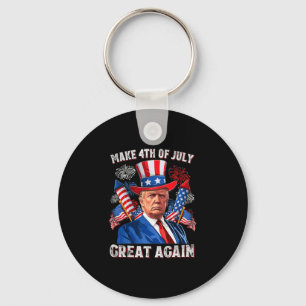 Maak 4 juli weer groot Trump vuurwerk mannen Wo Sleutelhanger