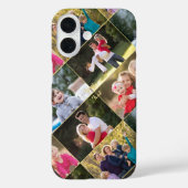 Maak 5 Foto Collage Familie Kinderen Met Monogram Case-Mate iPhone Case (Achterkant)