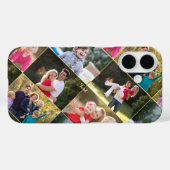 Maak 5 Foto Collage Familie Kinderen Met Monogram Case-Mate iPhone Case (Achterkant (horizontaal))