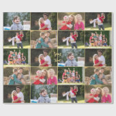 Maak 6 Foto Collage Verjaardag Kerst Mis Bruiloft Cadeaupapier (Vlak)