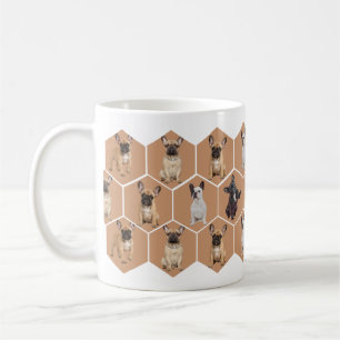 Maak 6 Petr-foto's Franse Bulldog Honeycomb Koffiemok