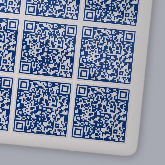 Maak 9 scanbare transparante marineblauwe QR-codes Sticker