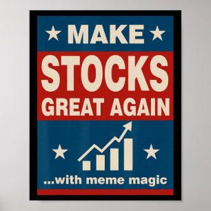 Maak aandelen weer geweldig Trump Nieuwe Economie Poster