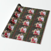 Maak aangepaste gepersonaliseerde foto tekst Kerst Cadeaupapier (Uitgerold)