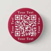 Maak Aangepaste QR-code Zakelijke Website Adres UR Ronde Button 5,7 Cm (Voorkant)