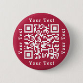 Maak Aangepaste QR-code Zakelijke Websiteadres URL Ronde Button 5,7 Cm (Voorkant)