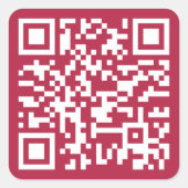 Maak Aangepaste QR-code Zakelijke Websiteadres URL Vierkante Sticker (Voorkant)