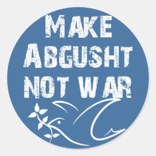 Maak Abgusht geen oorlog Ronde Sticker