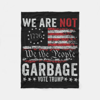 Maak Afval Groots Again Afval Voor Trump 2024 Fleece Deken