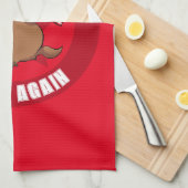 Maak afwassen weer geweldig rode kardinaal Cartoon Theedoek (Quarter Fold)