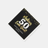 Maak AGE er goed uitzien Black Gold Verjaardag Servet (Hoek)