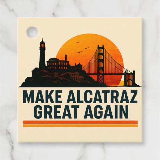 Maak Alcatraz weer geweldig grappig Bedankjes Labels (Voorkant)