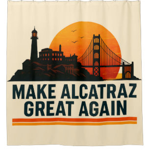 Maak Alcatraz weer geweldig grappig Douchegordijn