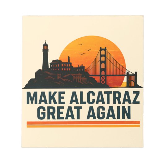 Maak Alcatraz weer geweldig grappig Notitieblok (Voorkant)