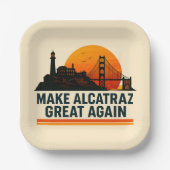 Maak Alcatraz weer geweldig grappig Papieren Bordje (Voorkant)