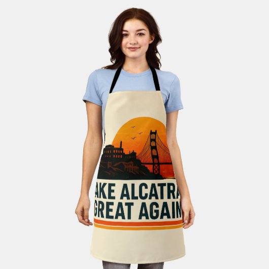 Maak Alcatraz weer geweldig grappig Schort (Gedragen)