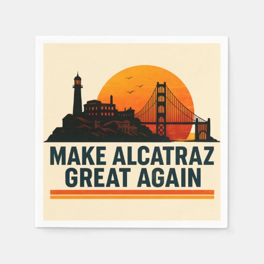 Maak Alcatraz weer geweldig grappig Servet (Voorkant)