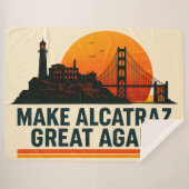 Maak Alcatraz weer geweldig grappig Sherpa Deken (Voorkant (horizontaal))