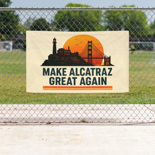 Maak Alcatraz weer geweldig grappig Spandoek (Insitu)