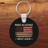 Maak Alcatraz weer geweldig Grappig Trump Alcatraz Sleutelhanger (Voorkant)