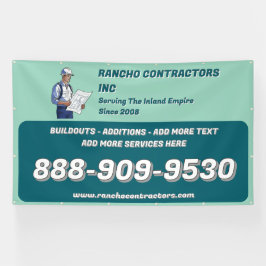 Maak algemene aannemer jobsite advertentie aan spandoek