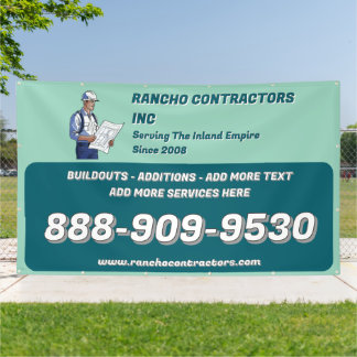 Maak algemene aannemer jobsite advertentie aan spandoek