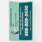 Maak algemene aannemer werfadvertentie aan spandoek (Verticaal)