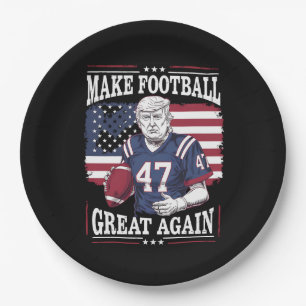 Maak American Football weer Groot Amerikaanse Vlag Papieren Bordje