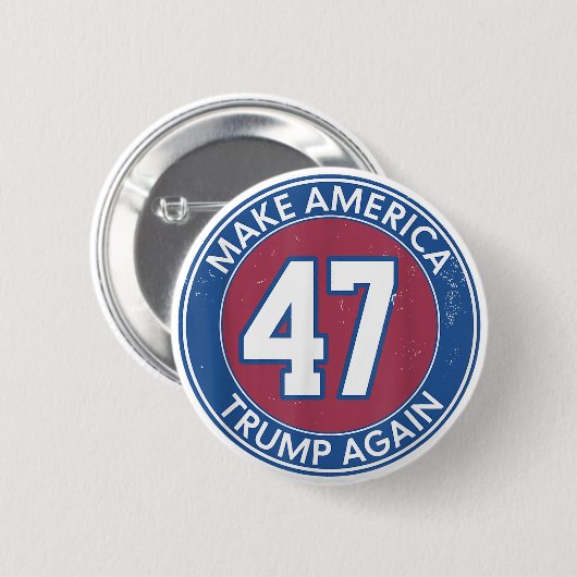 Maak Amerika 47 Trump Weer Ronde Button 5,7 Cm (Voorkant /achterkant)